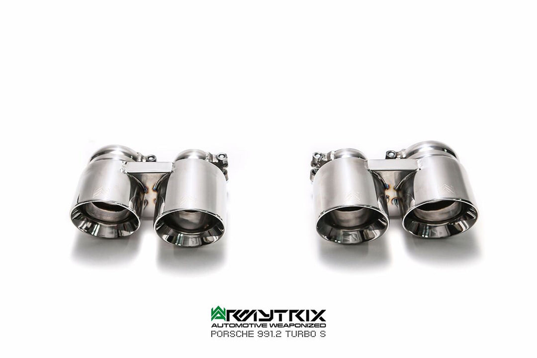 Armytrix - PORSCHE 911 997 MK1 3.6L TURBO - Tips Stainless Steel - QS34C