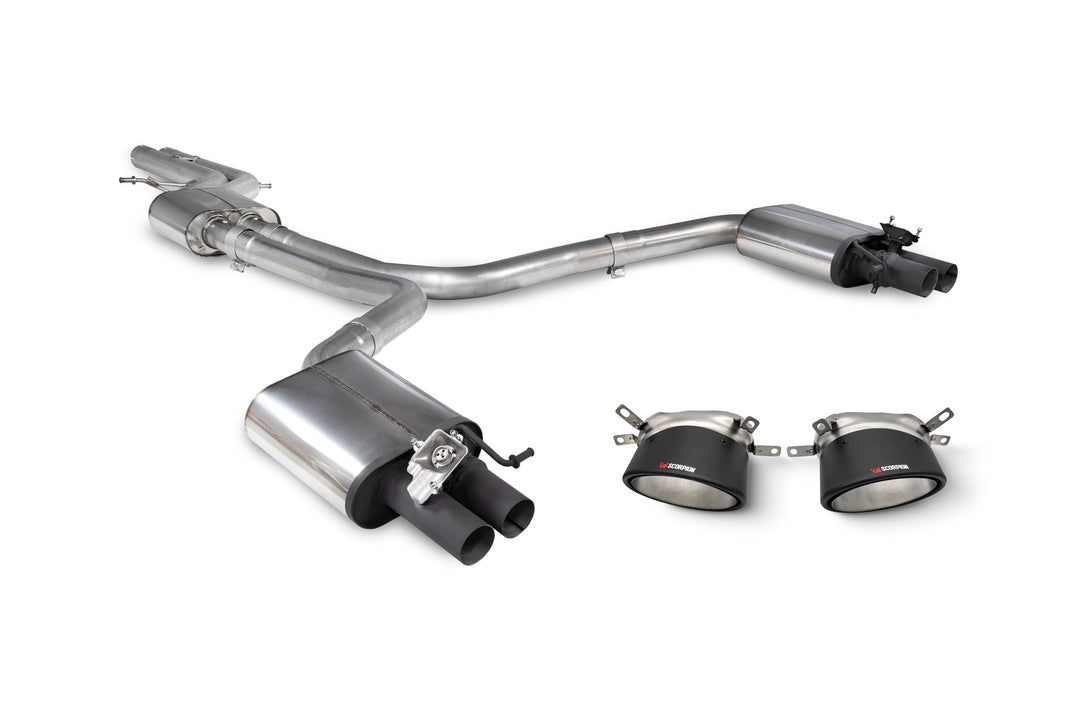 Scorpion Redpower - Audi RS6 Avant C7 - Resonated half system with trims Axle back - SAU087CF - 2013 - 2018