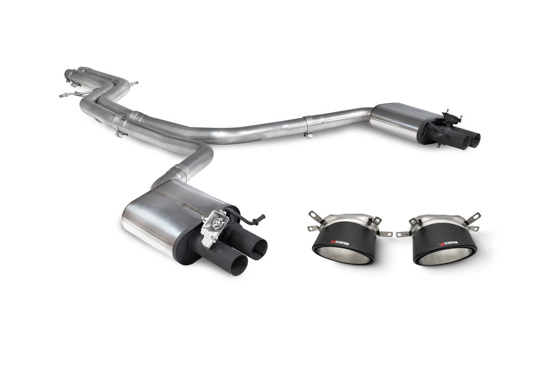 Scorpion Redpower - Audi RS6 Avant C7 - Non-resonated half system with trims Axle back - SAUS087CF - 2013 - 2018