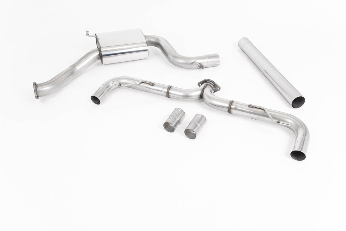 Volkswagen Golf MK7.5 GTi (TCR & Performance Pack Models - GPF/OPF Equipped Models Only) 2019-2020 Cat-back Exhaust - Race Non-Resonated GT-100 Titanium Trims Volkswagen Golf MK7.5 GTi (TCR & Performance Pack Models - GPF/OPF Equipped Models Only) 2019-2020 Cat-back Exhaust - Race Non-Resonated GT-100 Titanium Trims