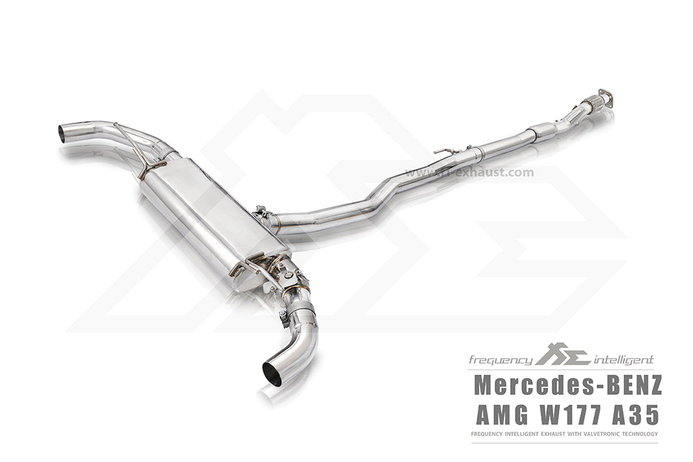 Fi-Exhaust - MERCEDES-BENZ A-CLASS W177 A35 AMG - Front Pipe + Mid Pipe + Valvetronic Muffler - MB-177A35F-CBE+MB-177A35-LKP