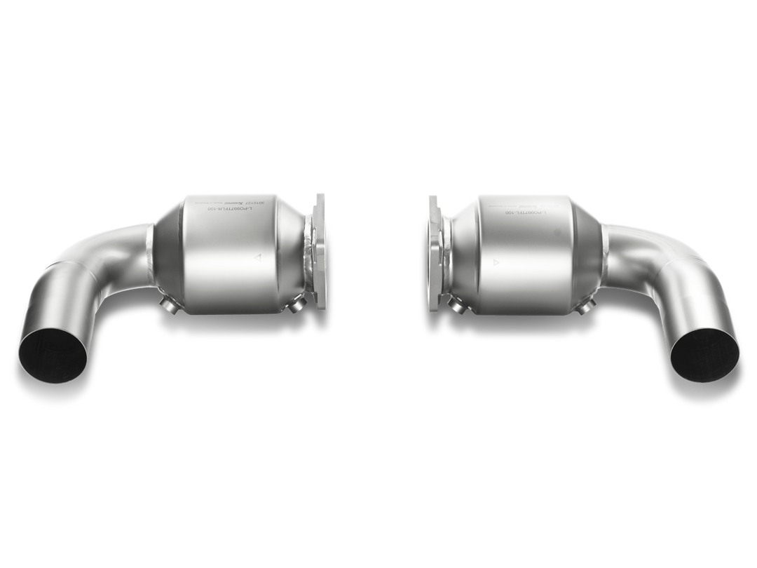 Akrapovič - Link pipe set (100 cpsi cats, Titanium) - Porsche 911 Turbo/Turbo S (997 FL) (2010-2013)
