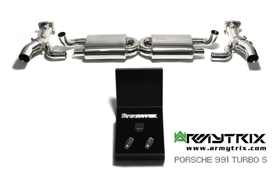 Armytrix - PORSCHE 911 991 MK1 3.8L TURBO - Decatted Exhaust Stainless Steel - P91TT
