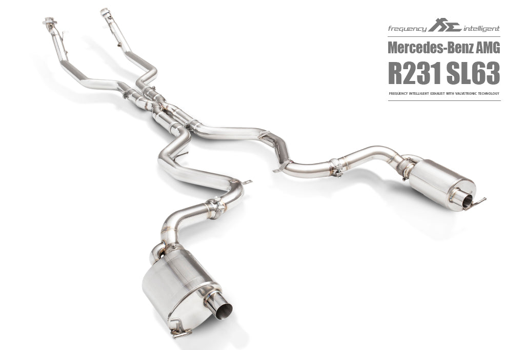 Fi-Exhaust - MERCEDES-BENZ SL CLASS R231 SL63 AMG V8 BI TURBO - Mid X-Pipe + Valvetronic Muffler + Remote Control System Module Stainless Steel - MB-2318-CBV