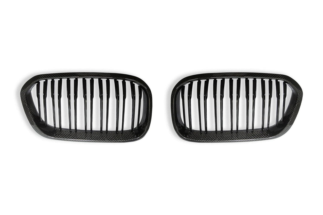 PSR Parts - Carbon Fibre Double Slat Kidney Grilles for BMW 1 Series (2015-2019, LCI F20 F21)