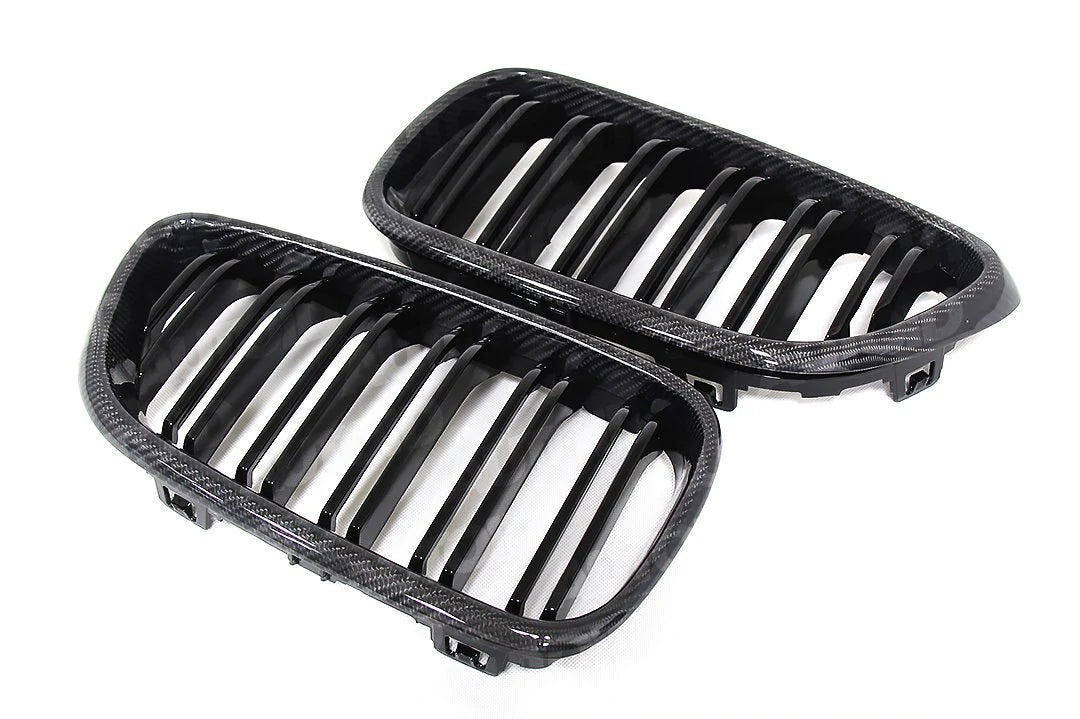 PSR Parts - Carbon Fibre Double Slat Kidney Grilles for BMW 2 Series & M2 (2014-2020, F22 F87)