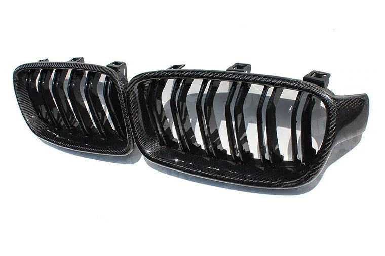 PSR Parts - Carbon Fibre Double Slat Kidney Grilles for BMW 3 Series (2012-2019, F30 F31)