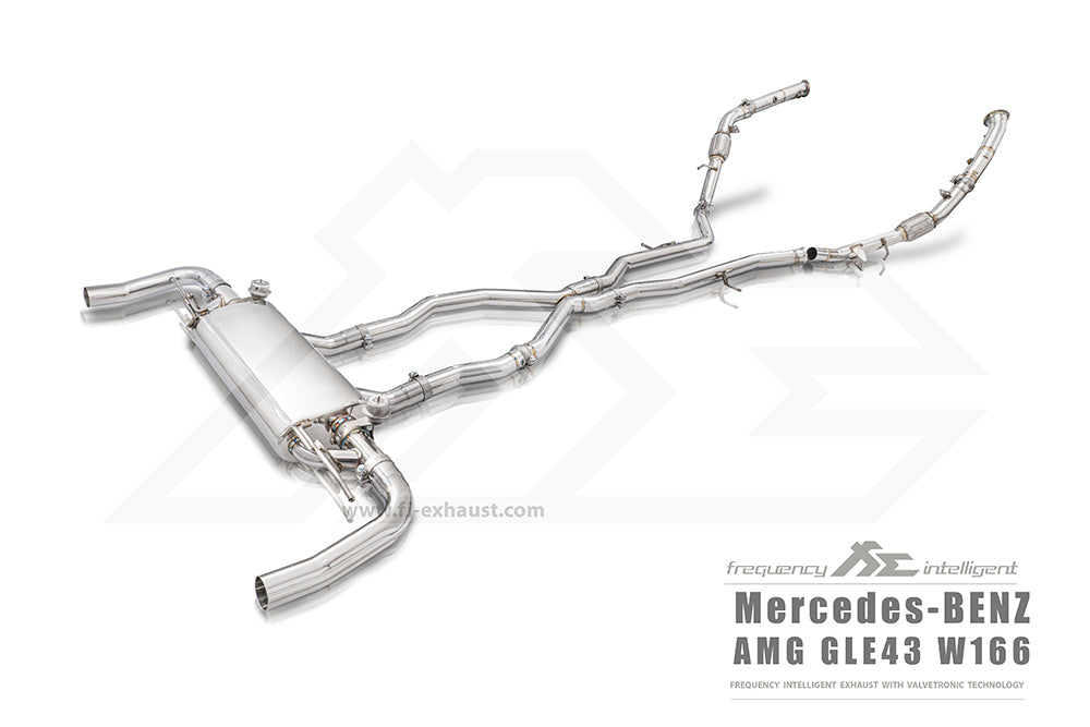 Fi-Exhaust - MERCEDES-BENZ GLE W166 GLE400 - Front Pipe + Mid X-Pipe + Valvetronic Muffler +Standard remote control system module Stainless Steel - MB-166-CBV