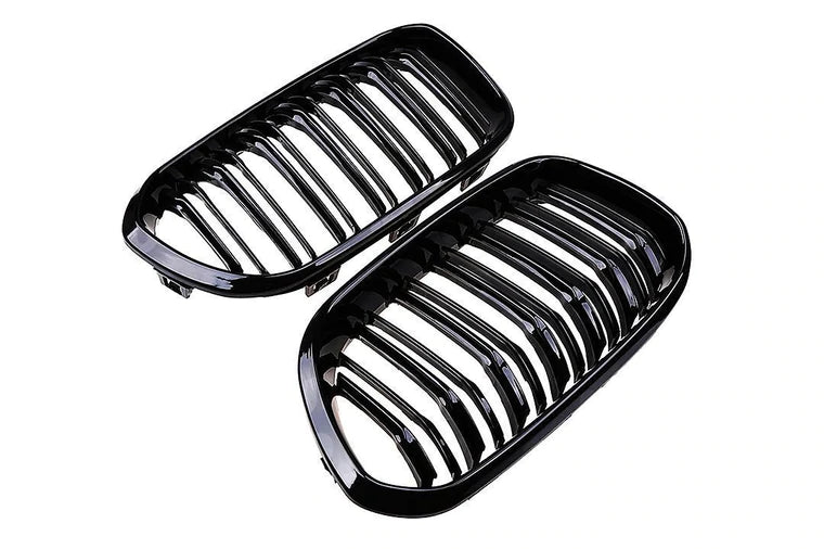 PSR Parts - Gloss Black Kidney Grilles for BMW 1 Series (2015-2019 LCI, F20 F21)