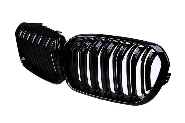 PSR Parts - Gloss Black Kidney Grilles for BMW 1 Series (2015-2019 LCI, F20 F21)