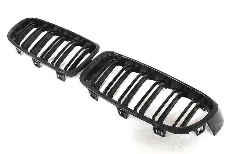 PSR Parts - Gloss Black Kidney Grilles for BMW 3 Series (2012-2019, F30 F31)