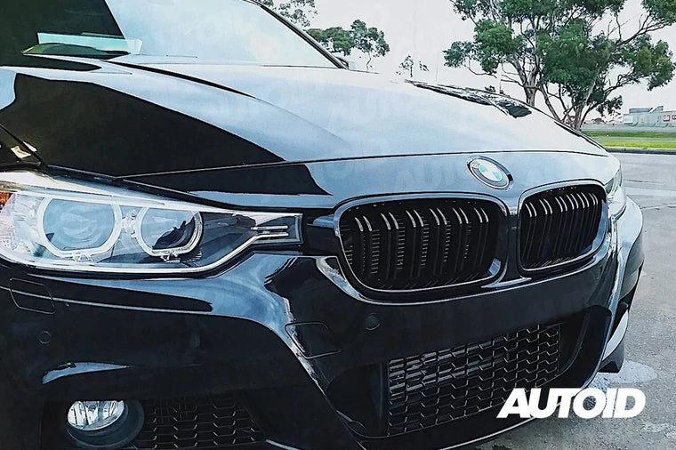 PSR Parts - Gloss Black Kidney Grilles for BMW 3 Series (2012-2019, F30 F31)