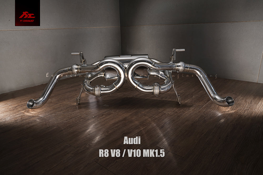 Fi-Exhaust - AUDI R8 42 4.2 FSI COUPE - Valvetronic Muffler + Standard remote control system module Stainless Steel - AD-R815-CBV