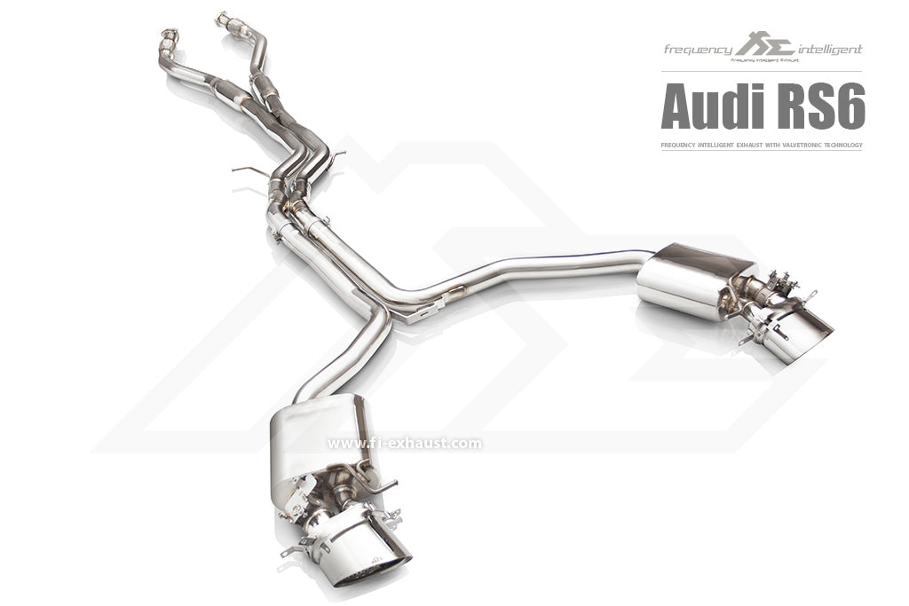 Fi-Exhaust - AUDI RS6 C7 4.0 TFSI SPORTBACK - Front Pipe + Mid X-Pipe + Valvetronic Muffler Stainless Steel - AD-RS6-CBE