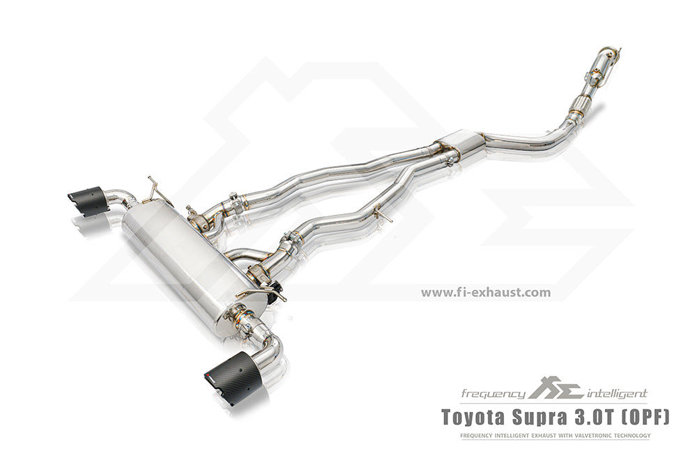 Fi-Exhaust - TOYOTA SUPRA A90/MK5 3.0L - Mid Pipe + Valvetronic Muffler (EV Valve) + EV Extend Cable Stainless Steel - TO-SPRB58F