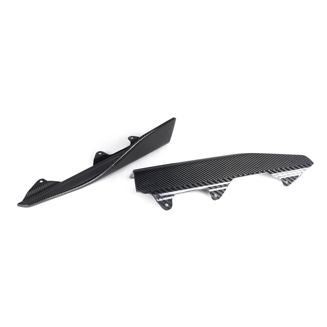 MHC+ BMW M2 F87 Performance Style Front Winglets In Gloss Pre Preg Carbon Fibre (F87 inc Competition)