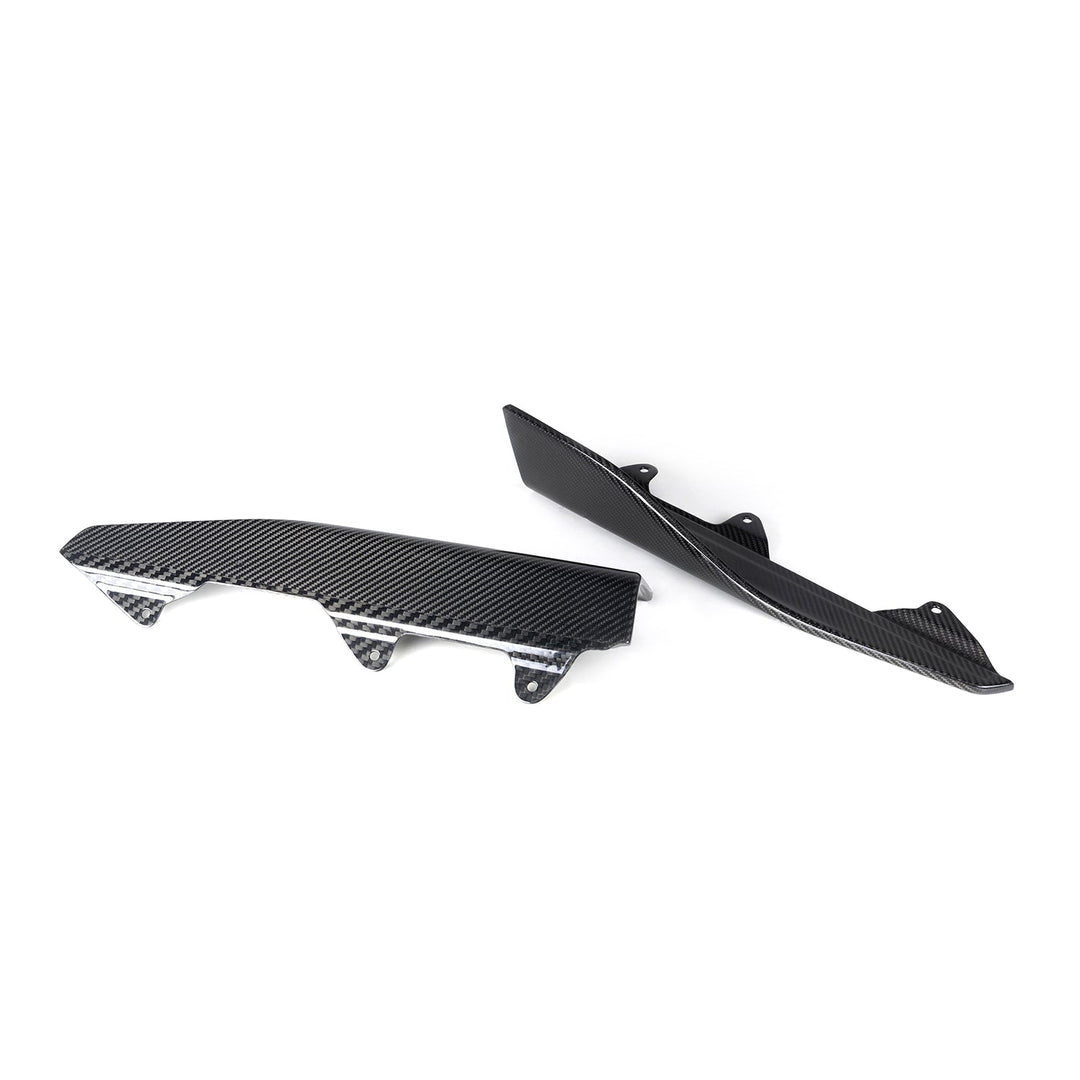 MHC+ BMW M2 F87 Performance Style Front Winglets In Gloss Pre Preg Carbon Fibre (F87 inc Competition)