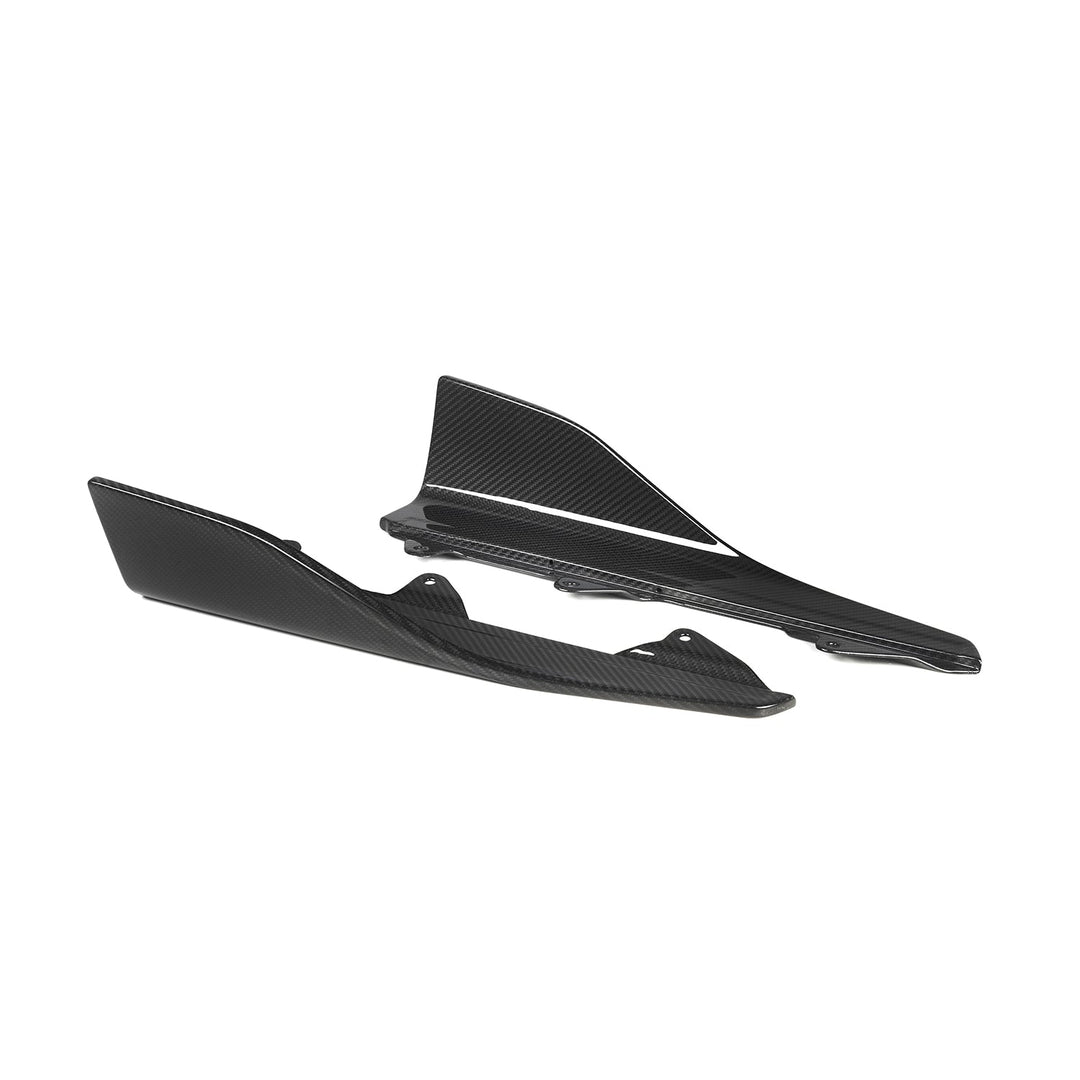MHC+ BMW M2 F87 Performance Style Front Winglets In Gloss Pre Preg Carbon Fibre (F87 inc Competition)