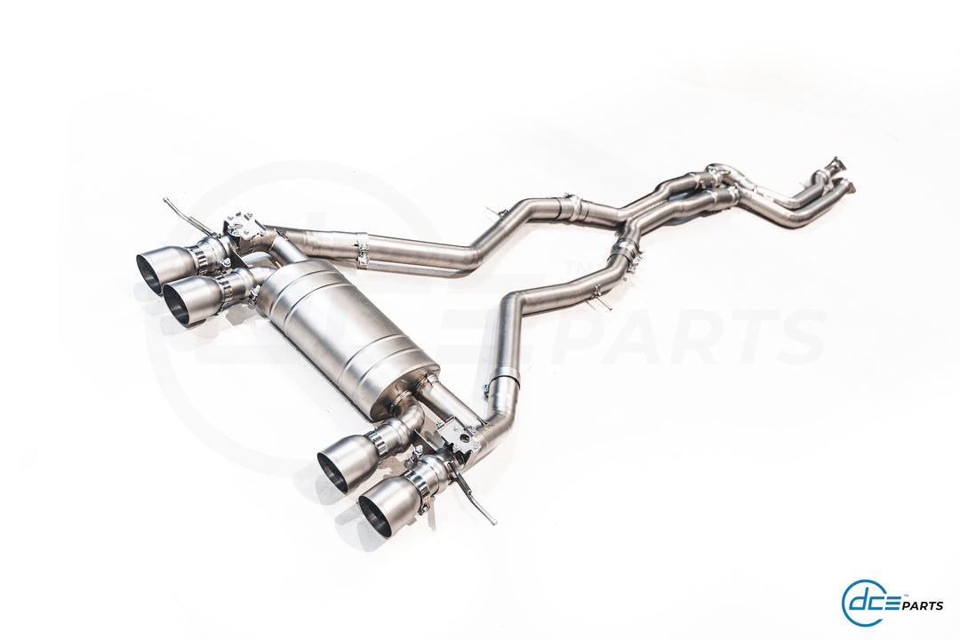 DCE Parts - BMW G80 G81 M3 G82 M4 Equal Length & X-Pipe Midpipe Hybrid Titanium Catback Valved Exhaust