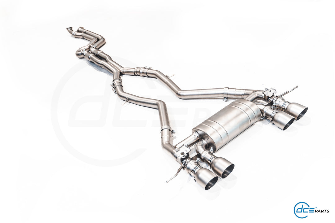 DCE Parts - BMW G80 G81 M3 G82 M4 Equal Length & X-Pipe Midpipe Hybrid Titanium Catback Valved Exhaust