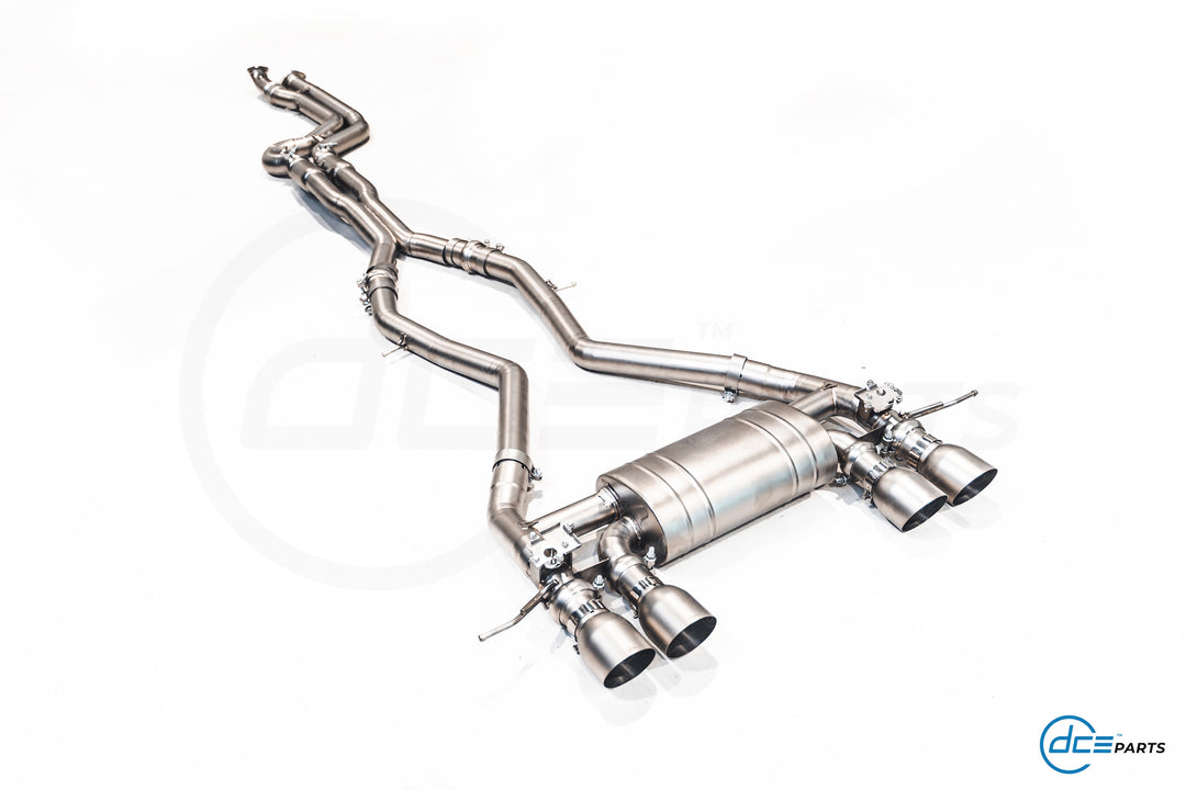 DCE Parts - BMW G80 G81 M3 G82 M4 Equal Length & X-Pipe Midpipe Hybrid Titanium Catback Valved Exhaust