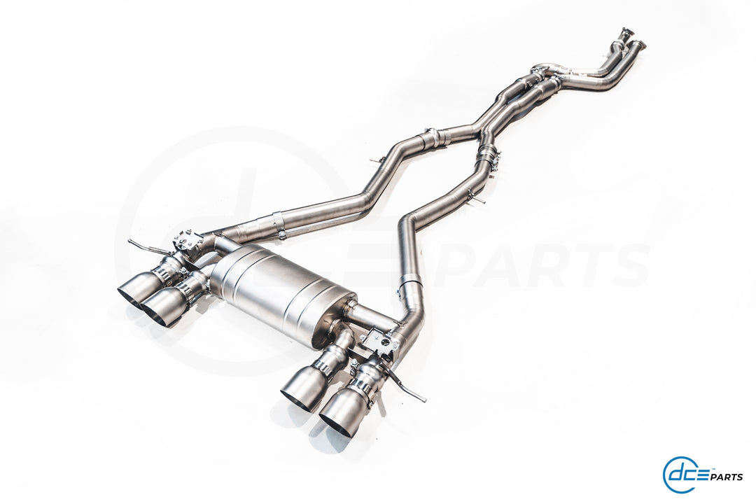 DCE Parts - BMW G80 G81 M3 G82 M4 Equal Length & X-Pipe Midpipe Hybrid Titanium Catback Valved Exhaust