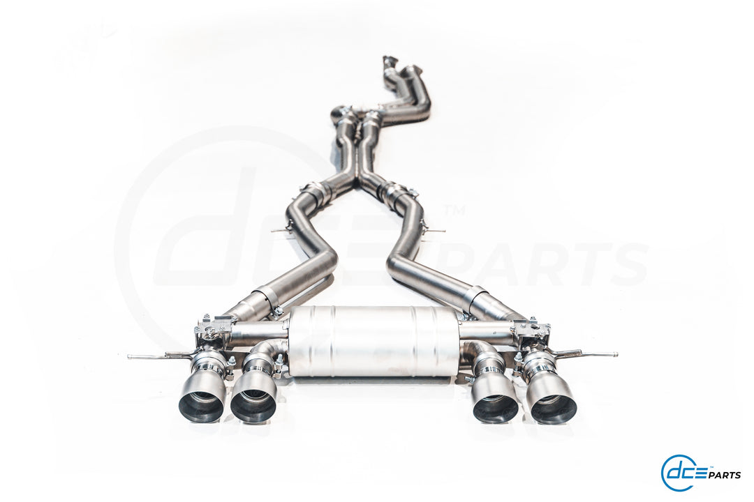DCE Parts - BMW G80 G81 M3 G82 M4 Equal Length & X-Pipe Midpipe Hybrid Titanium Catback Valved Exhaust