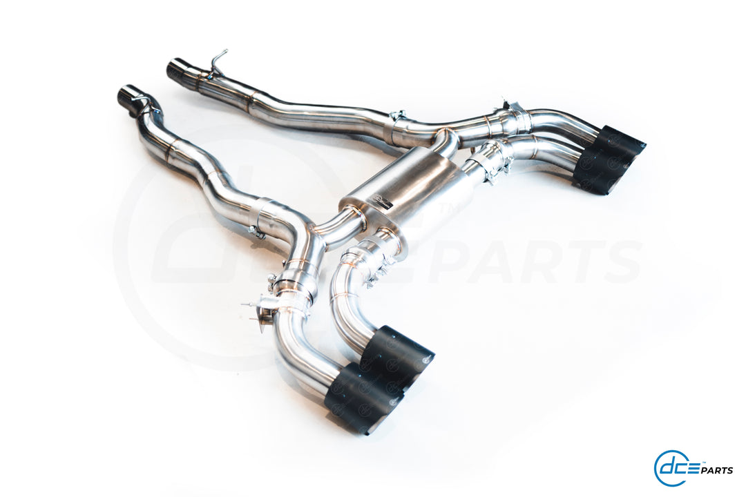DCE Parts - BMW G90 M5 G99 M5 Stainless Steel - Titanium Catback Axleback Valved Exhaust - 3.5 Inch | 90mm Midpipe