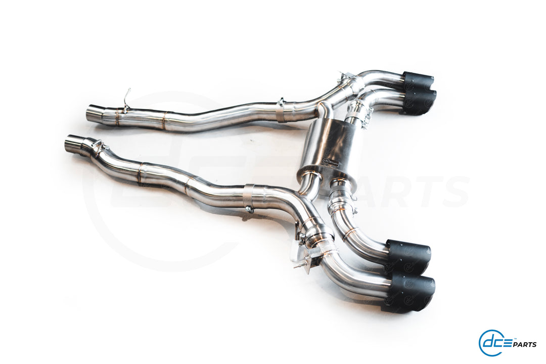 DCE Parts - BMW G90 M5 G99 M5 Stainless Steel - Titanium Catback Axleback Valved Exhaust - 3.5 Inch | 90mm Midpipe