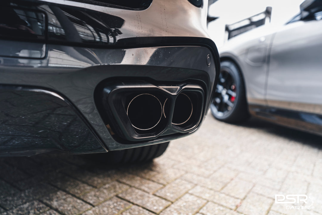 Genuine BMW Black MATTE Performance X5 X6 M60i Exhaust Tips for BMW X5 G05 X6 G06