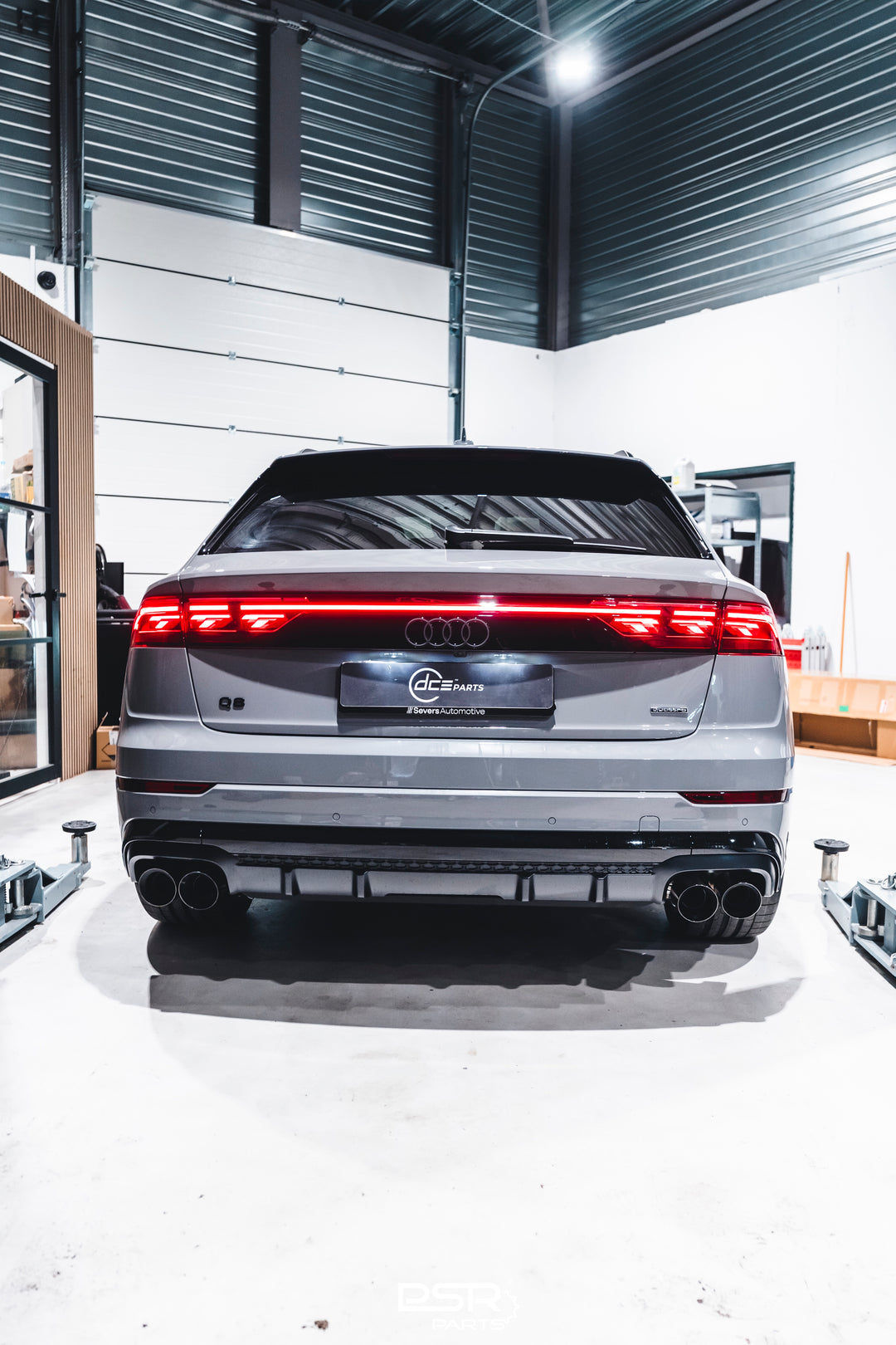 DCE Parts - Audi Q8 4M 55 TFSI-E / 60 TFSI-E Quad Exhaust Tips Conversion Plug and Play FACELIFT