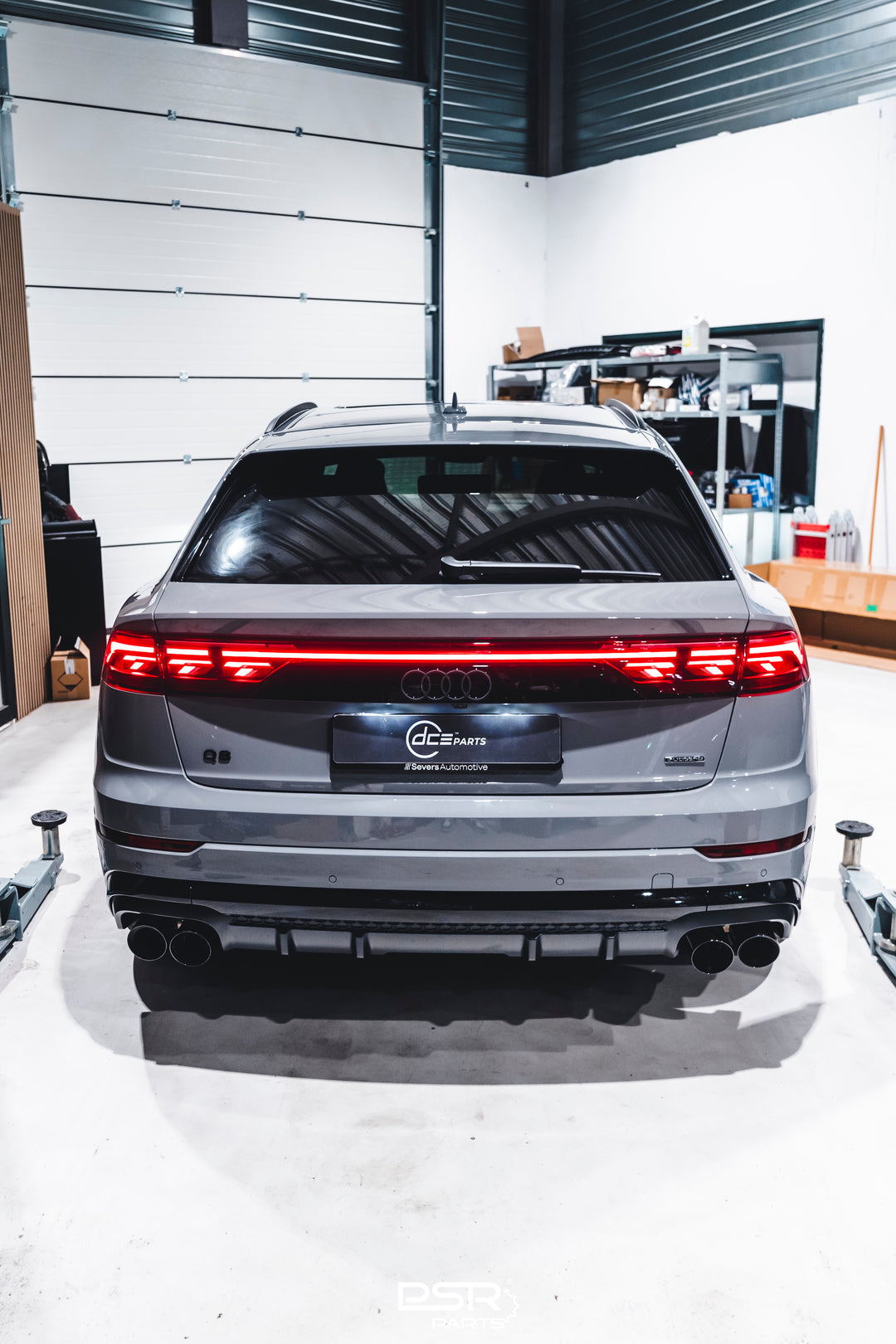 DCE Parts - Audi Q8 4M 55 TFSI-E / 60 TFSI-E Quad Exhaust Tips Conversion Plug and Play FACELIFT