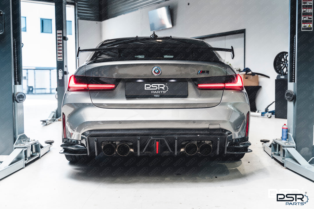 BMW G80 G81 M3 & G82 G83 M4 Carbon Fibre AK Diffuser Dry Carbon with F1 Brake / Fog Light