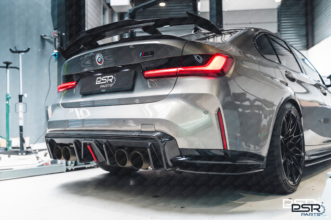 BMW G80 G81 M3 & G82 G83 M4 Carbon Fibre AK Diffuser Dry Carbon with F1 Brake / Fog Light