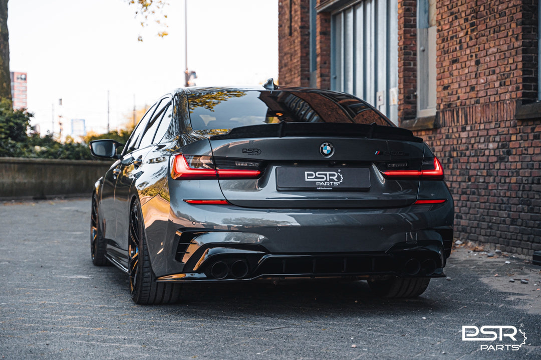 DCE Parts - Gloss Black Rear 4 Piece DCE Parts Diffuser - Quad Tips Style - Pre-LCI (2019+, G20 G21)