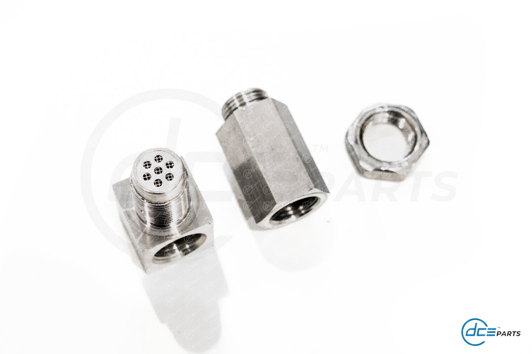 DCE Parts Lambda O2 Spacer with 400 CPI Mini Catalytic converter