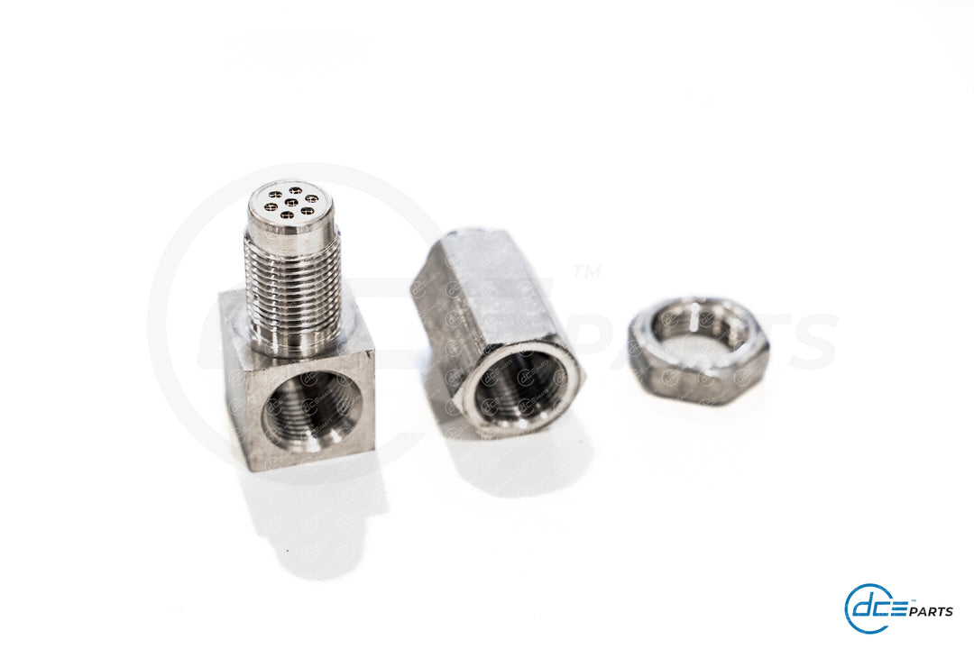 DCE Parts Lambda O2 Spacer with 400 CPI Mini Catalytic converter