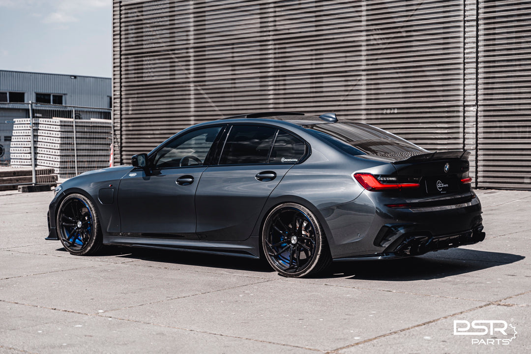 DCE Parts - Gloss Black Rear 4 Piece DCE Parts Diffuser - Quad Tips Style - Pre-LCI (2019+, G20 G21)