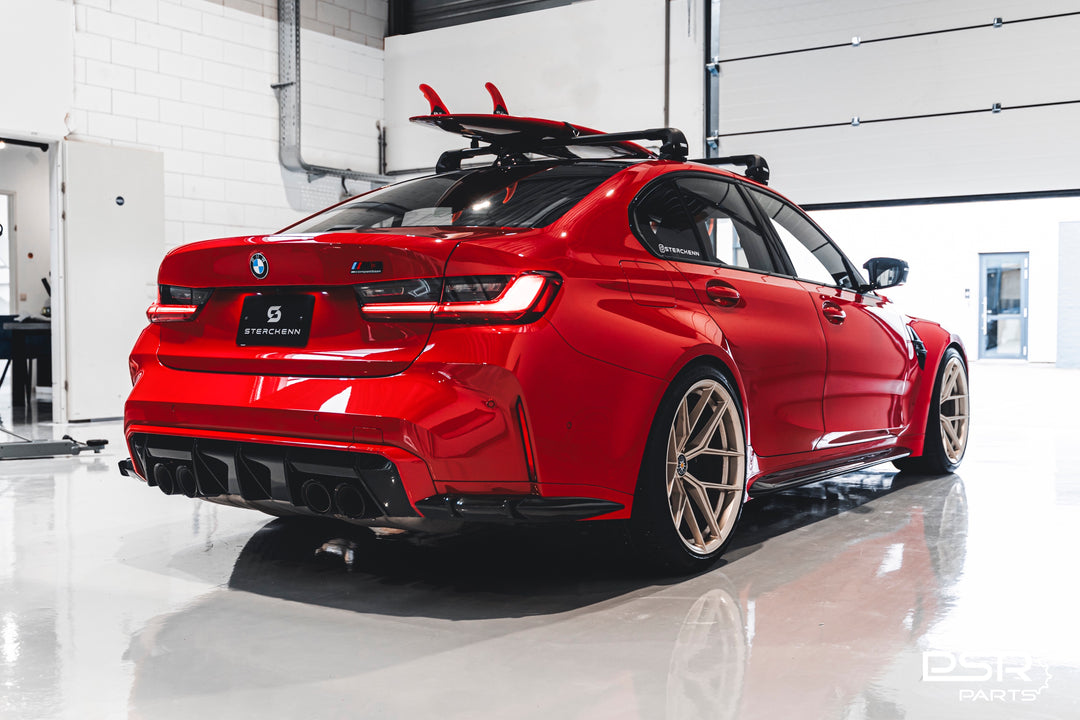 Sterckenn - BMW M3 (G80 G81) CARBON FIBRE REAR BUMPER EXTENSION CANARDS