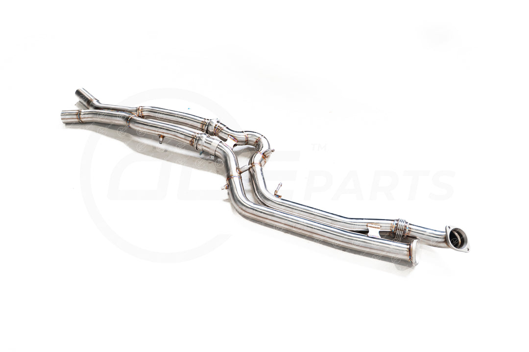 DCE Parts BMW S58 F97 F98 X3M X4M LCI High Flow Equal Length X-Pipe Hybrid OPF Delete Midpipe