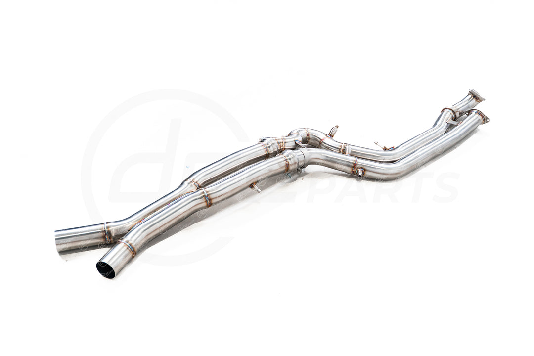 DCE Parts BMW S58 F97 F98 X3M X4M LCI High Flow Equal Length X-Pipe Hybrid OPF Delete Midpipe