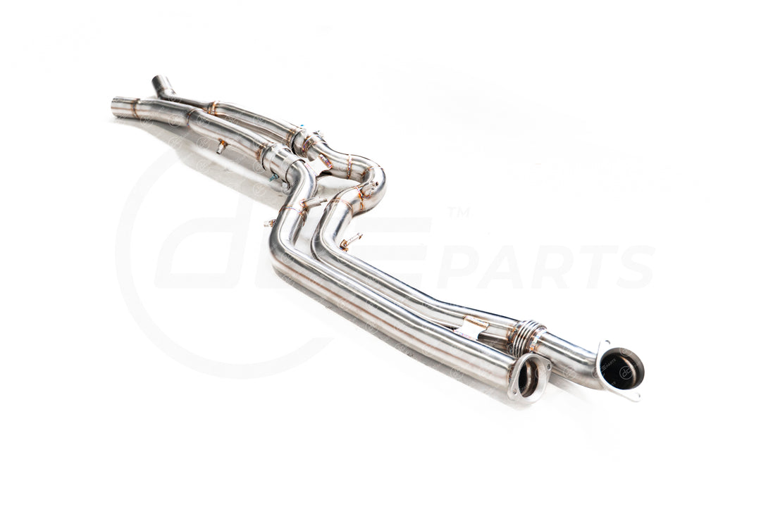 DCE Parts BMW S58 F97 F98 X3M X4M LCI High Flow Equal Length X-Pipe Hybrid OPF Delete Midpipe