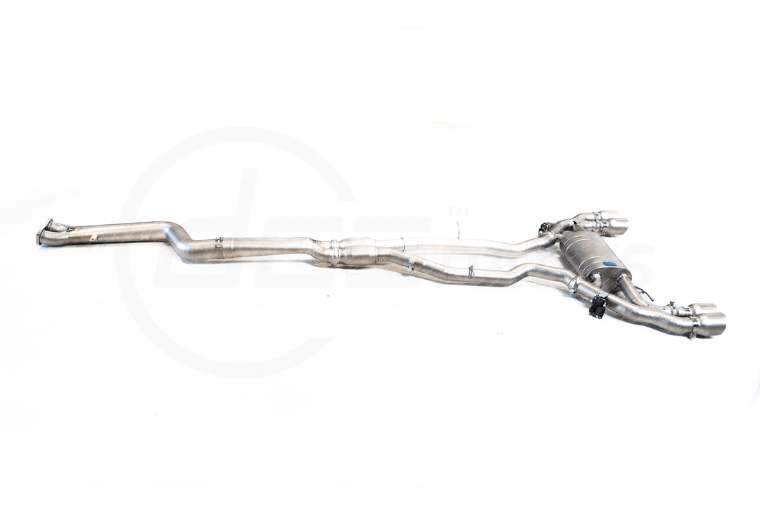 DCE Parts - BMW F97 X3M F98 X3M Single Pipe Midpipe Hybrid Titanium Catback Valved Exhaust