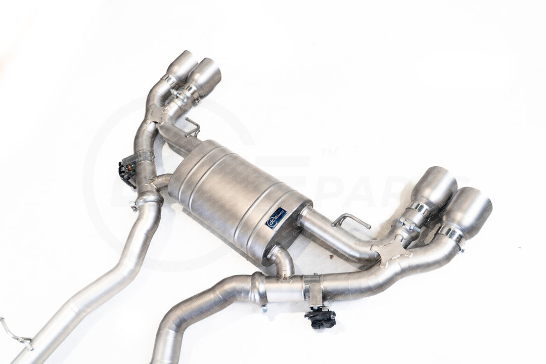 DCE Parts - BMW F97 X3M F98 X3M Single Pipe Midpipe Hybrid Titanium Catback Valved Exhaust