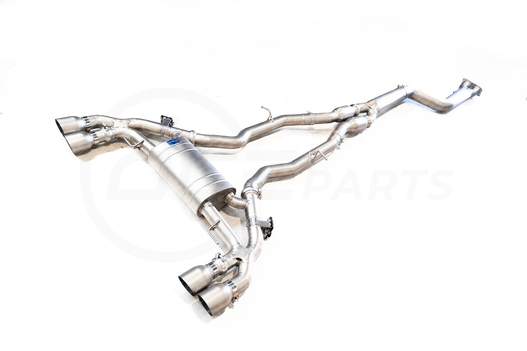 DCE Parts - BMW F97 X3M F98 X3M Single Pipe Midpipe Hybrid Titanium Catback Valved Exhaust