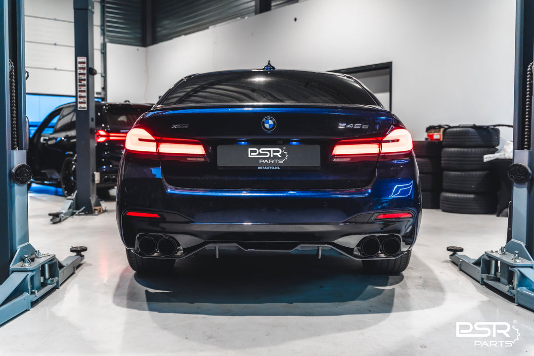 Gloss Black Rear M-Performance Look Diffuser for BMW G30 - M550i / 540i Performance Style with Larger Outlets