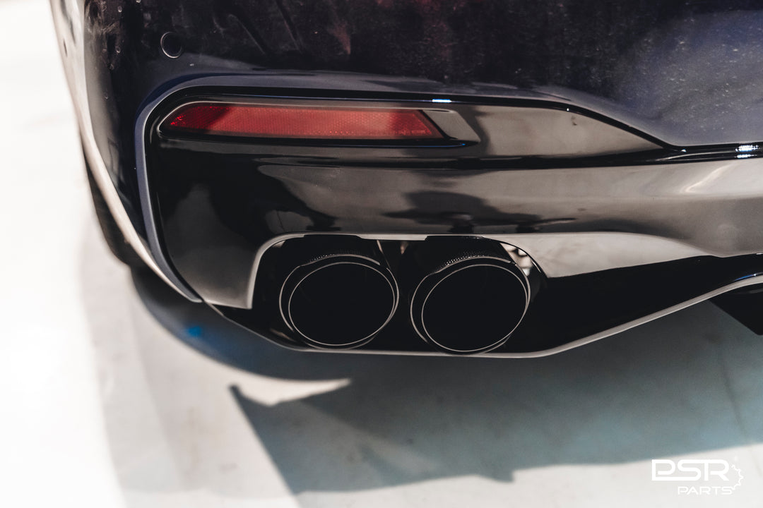 Gloss Black Rear M-Performance Look Diffuser for BMW G30 - M550i / 540i Performance Style with Larger Outlets