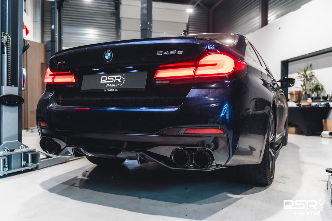Gloss Black Rear M-Performance Look Diffuser for BMW G30 - M550i / 540i Performance Style with Larger Outlets