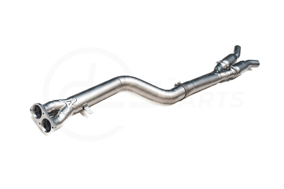 DCE Parts BMW F97 X3M F98 X3M High Flow Single Midpipe OPF Delete - Titanium / Stainless Steel