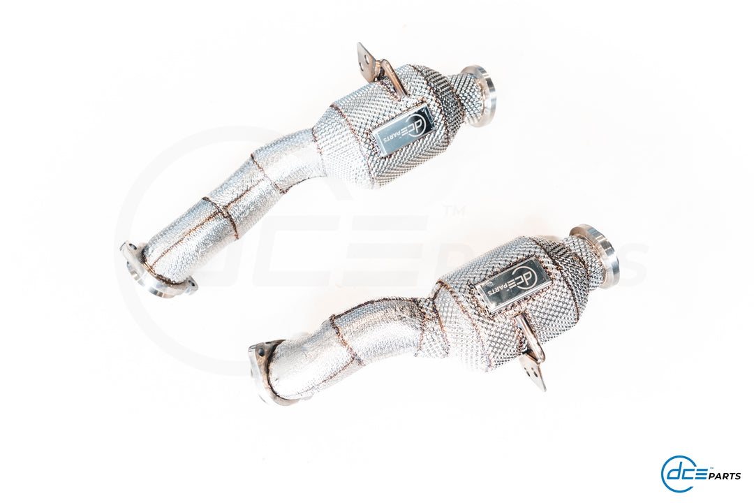 DCE Parts - Mercedes-Benz GLC43 AMG 3.0T X253 - High Flow Cat / Catless Downpipe with Heat Shield